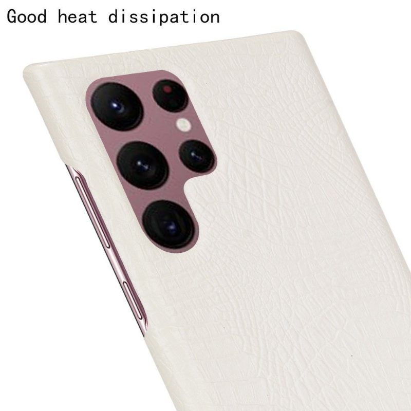 Hoesje voor Samsung Galaxy S22 Ultra 5G Imitatieleer Krokodillenleer Look