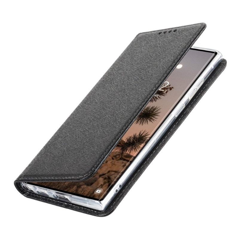 Leren Hoesje voor Samsung Galaxy S22 Ultra 5G Bescherming Folio-hoesje Blauwe Maan Flap Kaarthouder