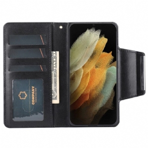 Telefoonhoesje Leren Hoesje voor Samsung Galaxy S22 Ultra 5G Bescherming Diamanten Bloemen