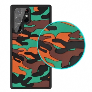 Telefoonhoesje voor Samsung Galaxy S22 Ultra 5G Robuuste Militaire Camouflage