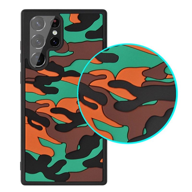 Telefoonhoesje voor Samsung Galaxy S22 Ultra 5G Robuuste Militaire Camouflage