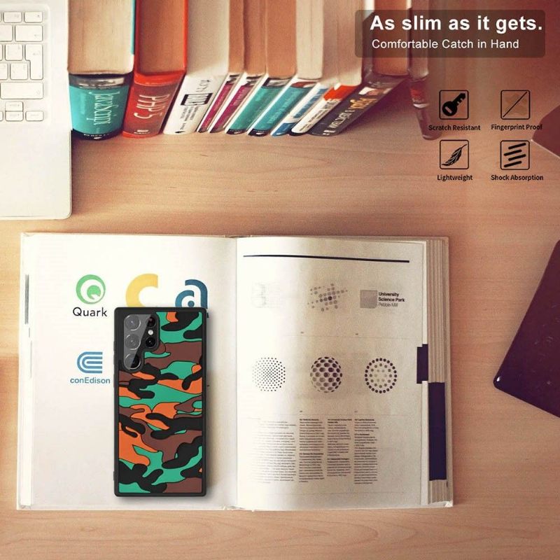 Telefoonhoesje voor Samsung Galaxy S22 Ultra 5G Robuuste Militaire Camouflage