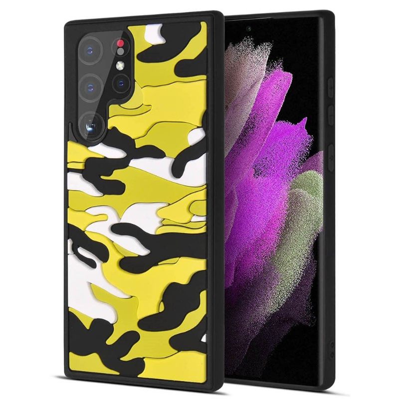 Telefoonhoesje voor Samsung Galaxy S22 Ultra 5G Robuuste Militaire Camouflage