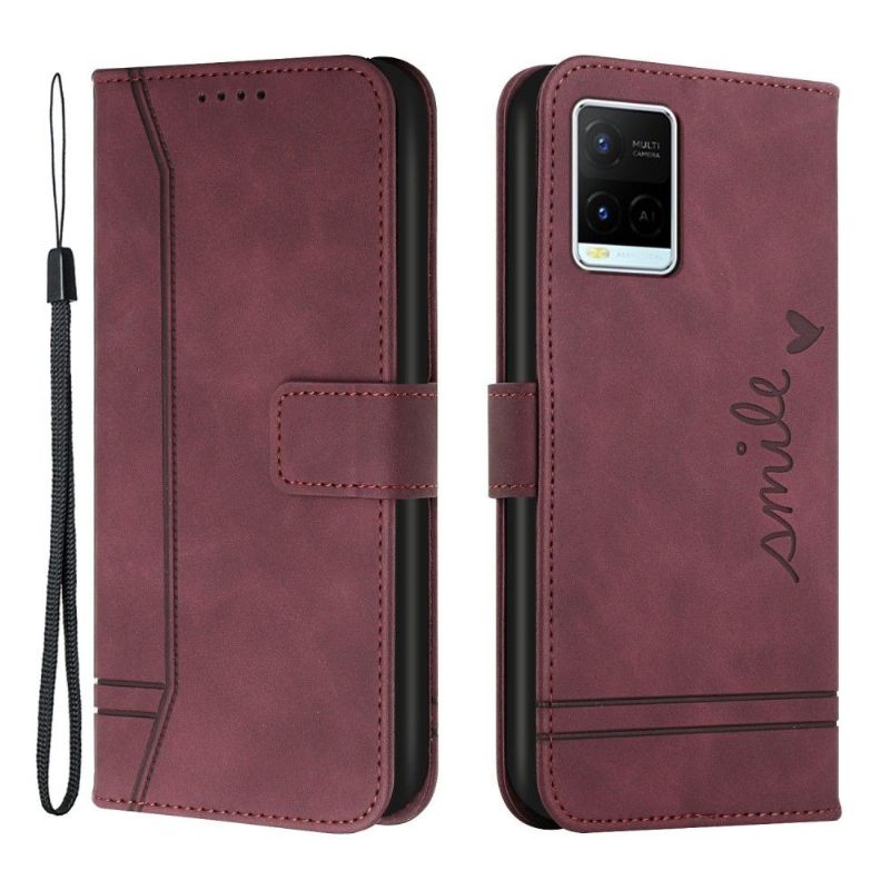 Flip Case voor Vivo Y21 / Y21s / Y33s Lachlijnen