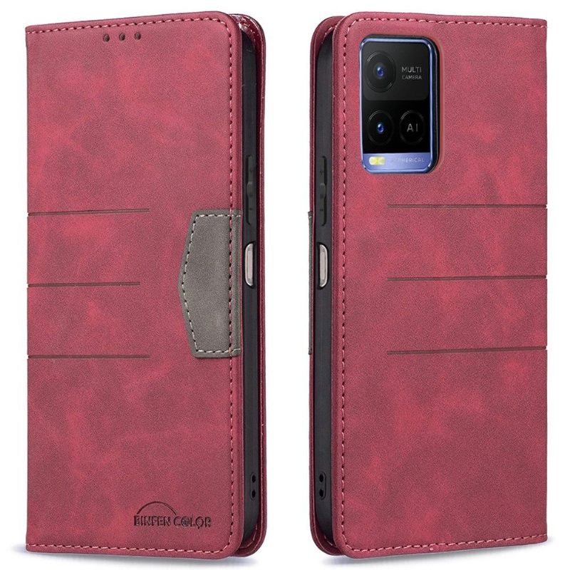 Folio-hoesje voor Vivo Y21 / Y21s / Y33s Binfen Color Flip Faux Leather