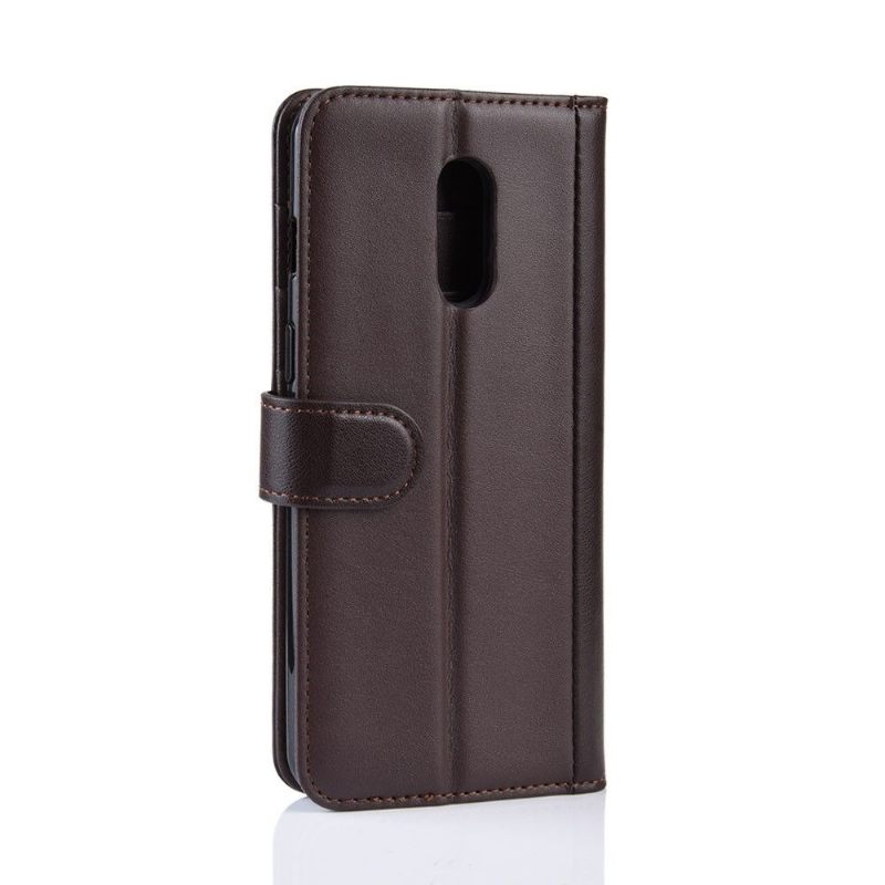 Cover voor OnePlus 7 Portemonnee Leren Premium Leren Portemonnee - Bruin