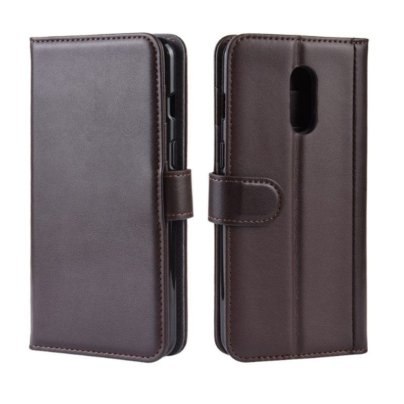 Cover voor OnePlus 7 Portemonnee Leren Premium Leren Portemonnee - Bruin