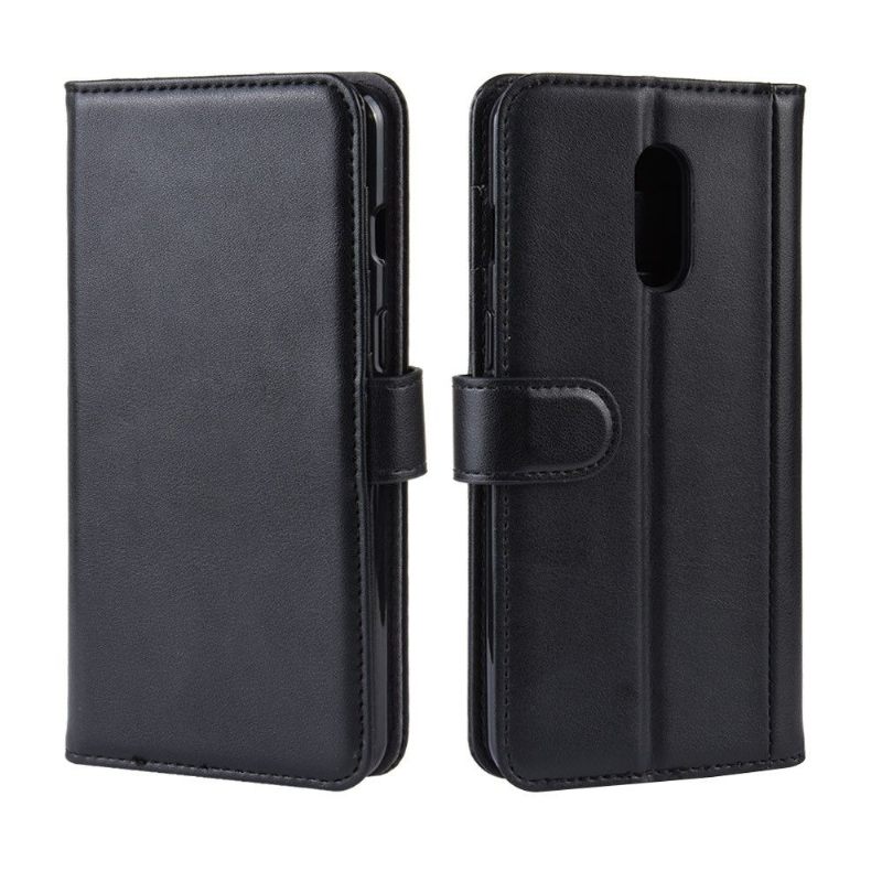 Cover voor OnePlus 7 Portemonnee Premium Leren Portemonnee - Zwart