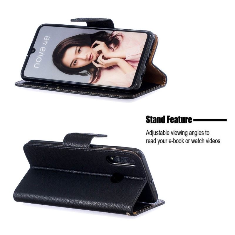 Case voor Huawei P30 Lite Folio-hoesje Folio Met Band Met Generfd Leereffect