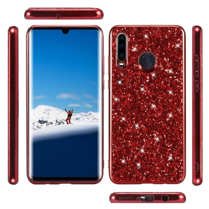 Hoesje voor Huawei P30 Lite Sprankelende Strass Glamour