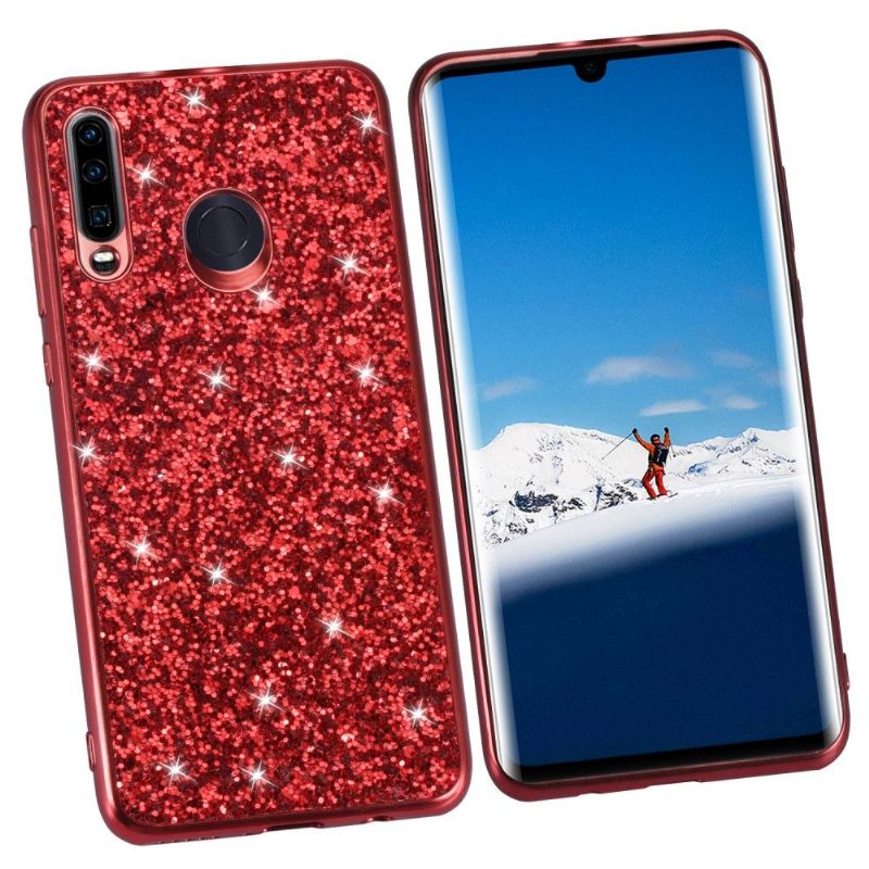 Hoesje voor Huawei P30 Lite Sprankelende Strass Glamour