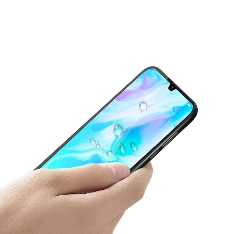 Huawei P30 Lite - Schermbeschermer Van Gehard Glas Op Ware Grootte - Zwart