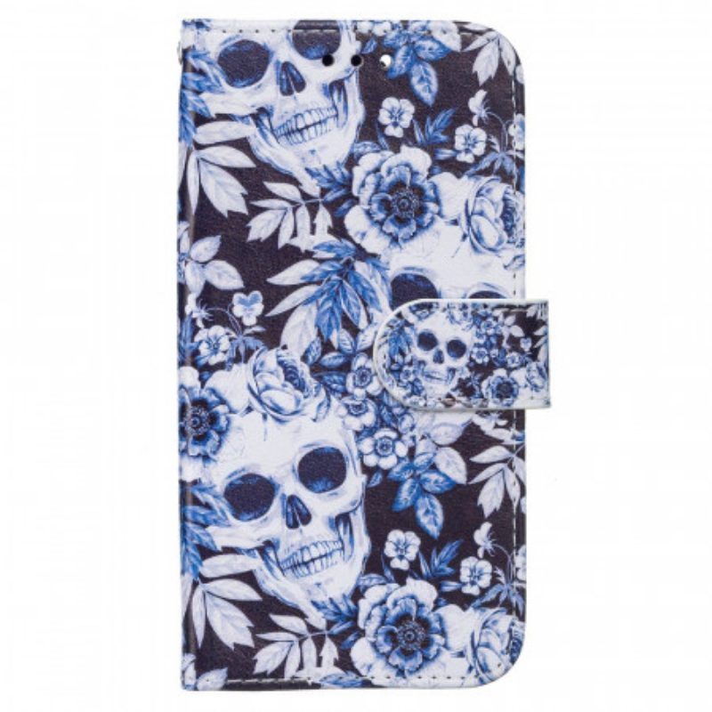 Folio-hoesje voor Samsung Galaxy A13 5G / A04s Strappy Litchi Lederen Stijl