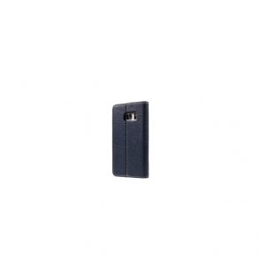 Folio-hoesje voor Samsung Galaxy S7 Litchi Textuur Leder - Marineblauw