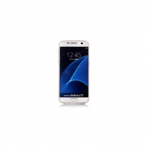 Telefoonhoesje voor Samsung Galaxy S7 Marmer - Lichtblauw