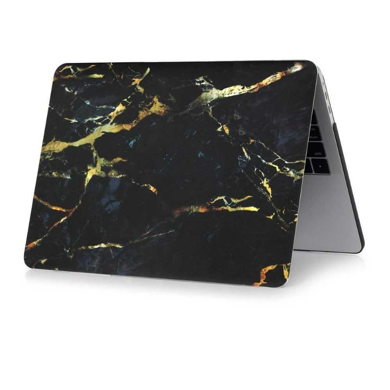 Macbook Pro 13 Case / Marble Touch Bar - Zwart / Goud