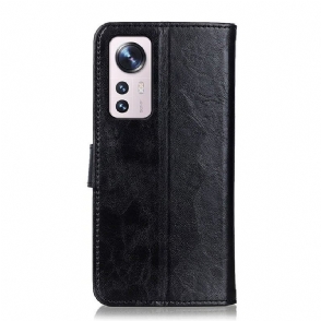 Cover voor Xiaomi 12 Pro Anti-fall Kala Leder Effect Cover