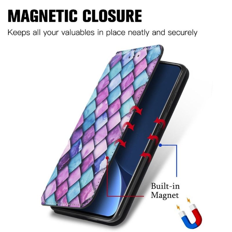 Flip Case voor Xiaomi 12 Pro Folio-hoesje Gekleurde Tortoise Flip Flap