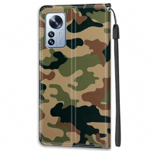 Folio-hoesje voor Xiaomi 12 Pro Camouflage