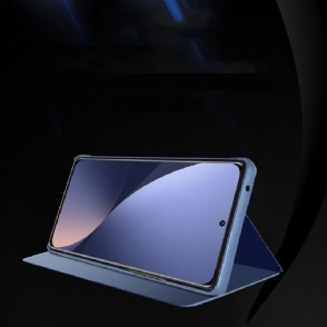 Hoesje voor Xiaomi 12 Pro Folio-hoesje Spiegeleffect