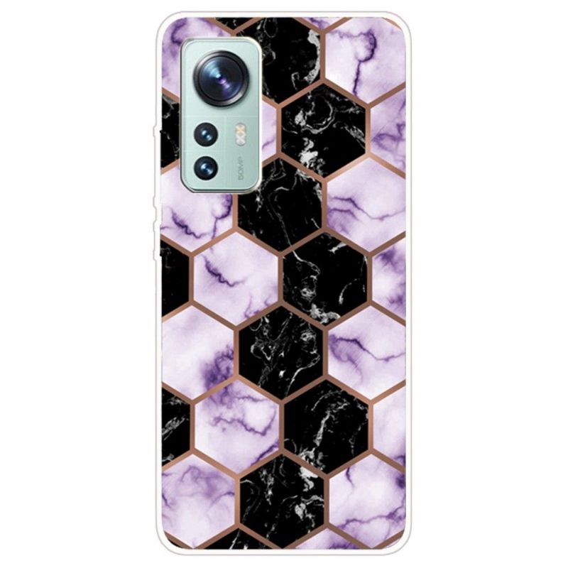 Hoesje voor Xiaomi 12 Pro Marmeren Geometrie 0016 Serie