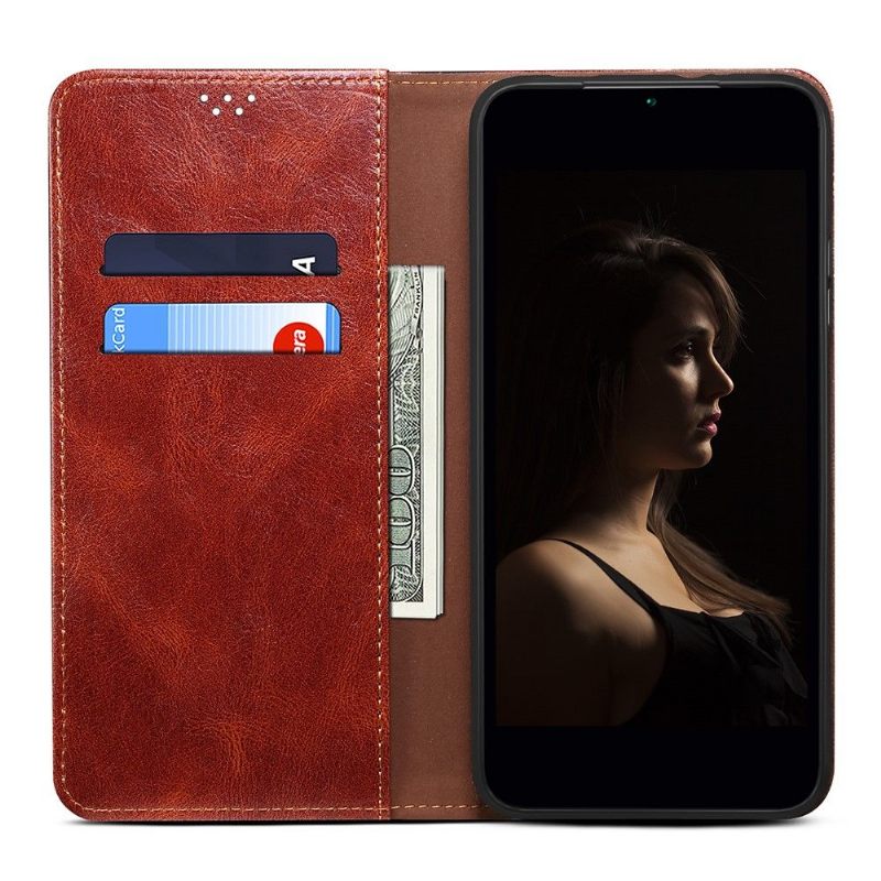 Leren Hoesje voor Xiaomi 12 Pro Bescherming Ernestine Zichtbare Naden