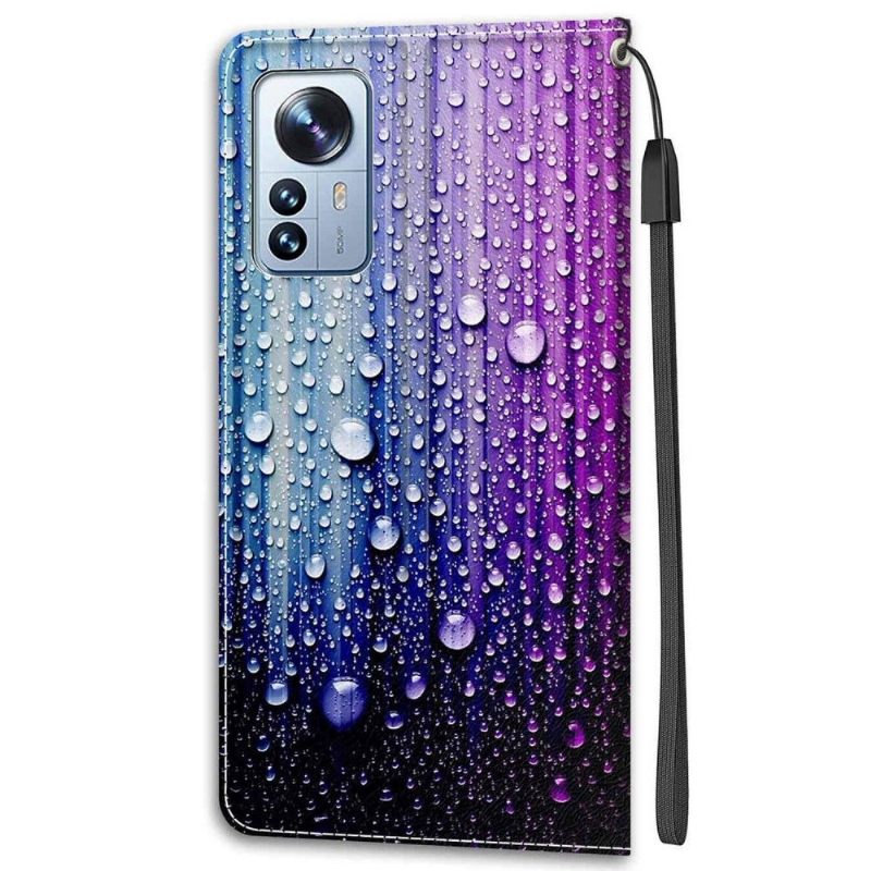 Leren Hoesje voor Xiaomi 12 Pro Waterdruppels