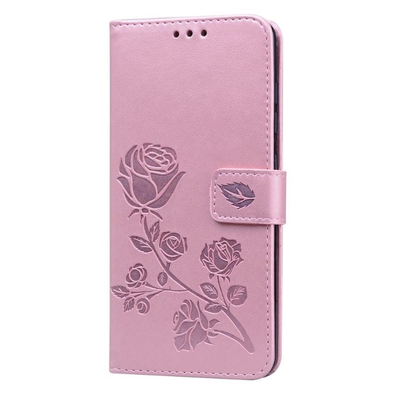 Folio-hoesje voor Samsung Galaxy A51 Imitatieleer Rozenpatroon