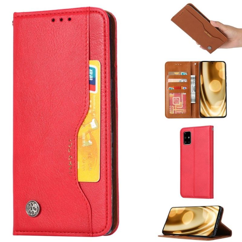 Folio-hoesje voor Samsung Galaxy A51 Leren Effect Stand Case