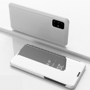 Hoesje voor Samsung Galaxy A51 Anti-fall Folio-hoesje Spiegeleffect