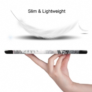 Hoesje voor Samsung Galaxy Tab S6 Folio-hoesje Slimme Retro Eiffeltoren