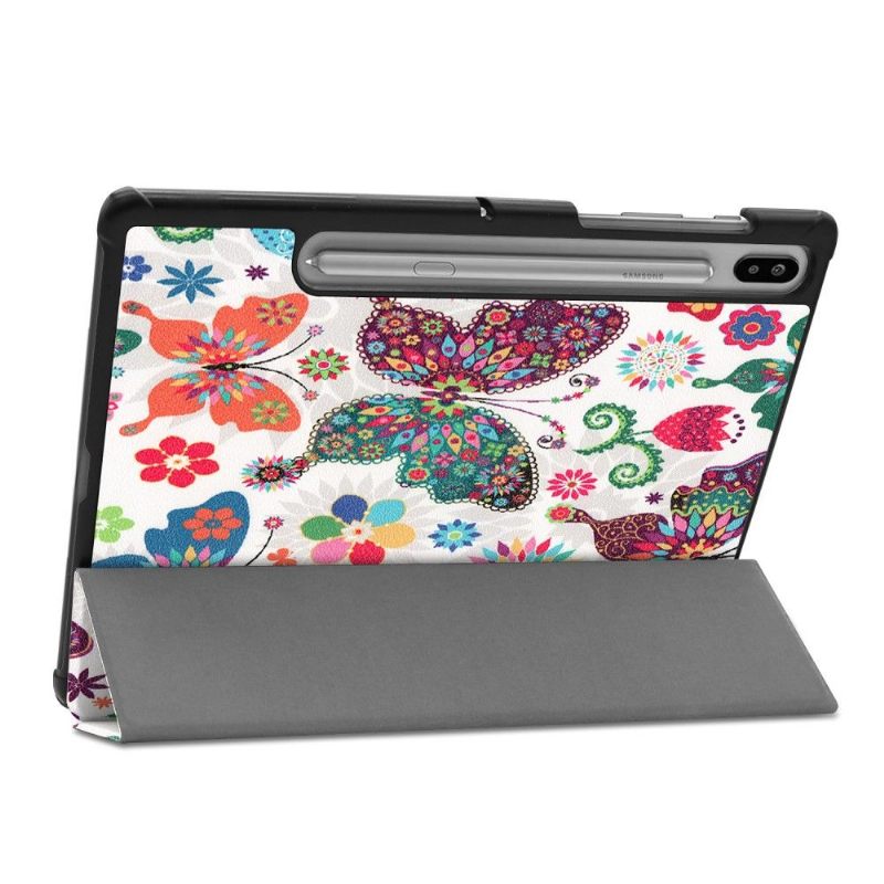 Hoesje voor Samsung Galaxy Tab S6 Folio-hoesje Slimme Vlinders En Bloemen