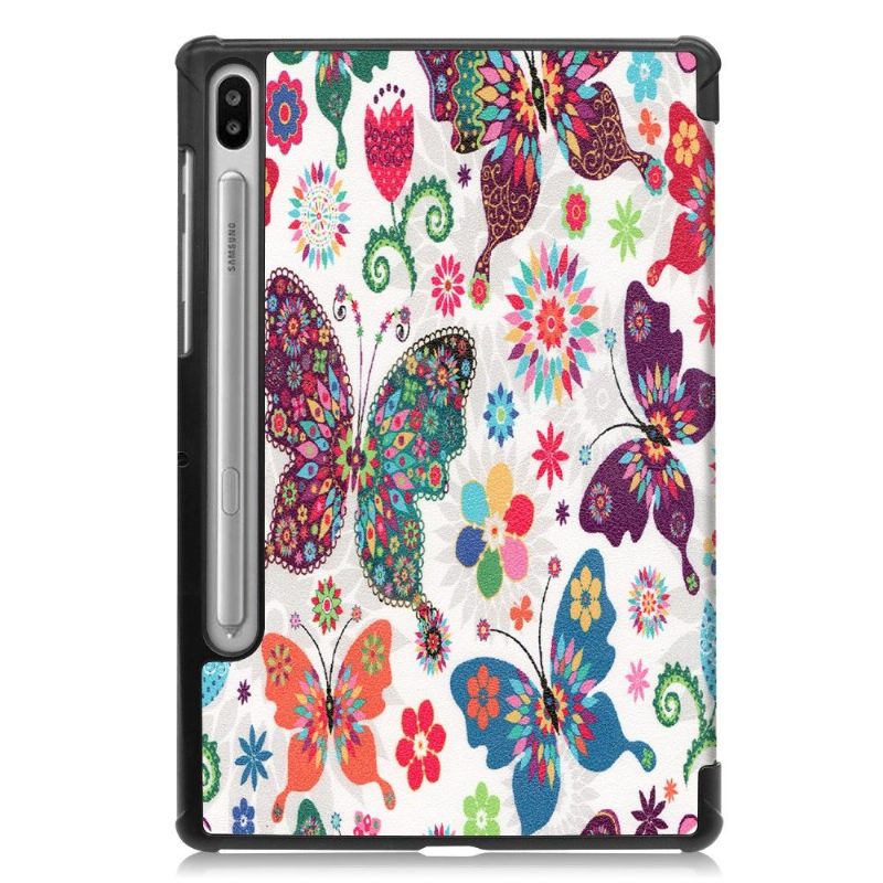 Hoesje voor Samsung Galaxy Tab S6 Folio-hoesje Slimme Vlinders En Bloemen