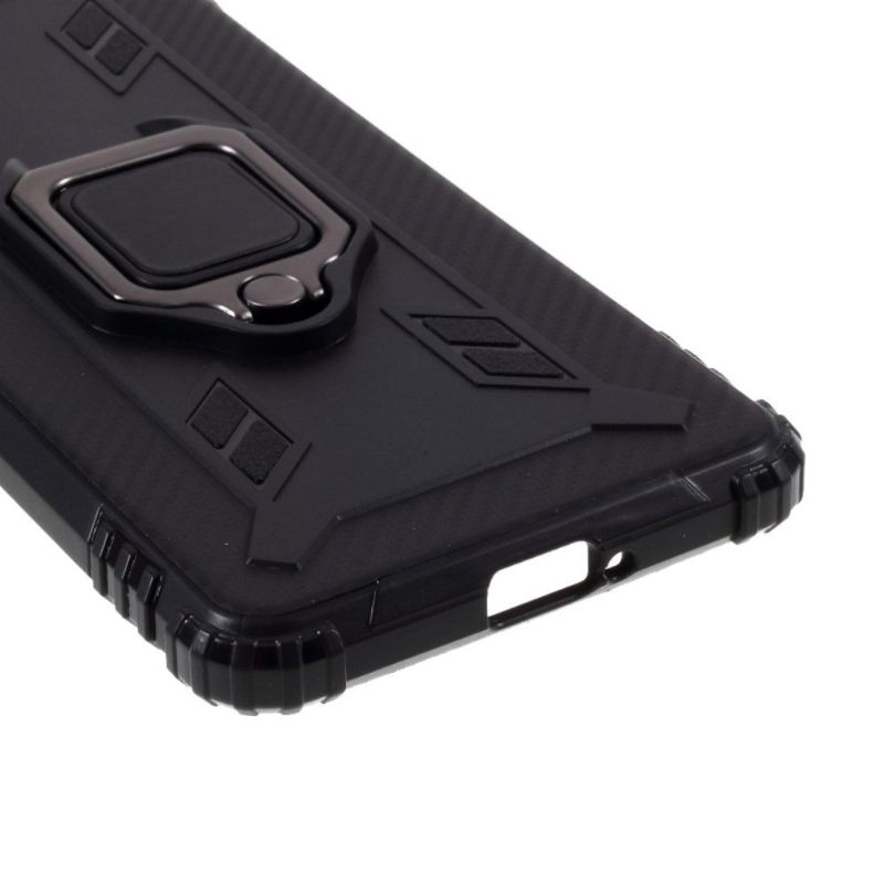 Telefoonhoesje voor Sony Xperia 10 II Bescherming Carbon Look Met Steunring