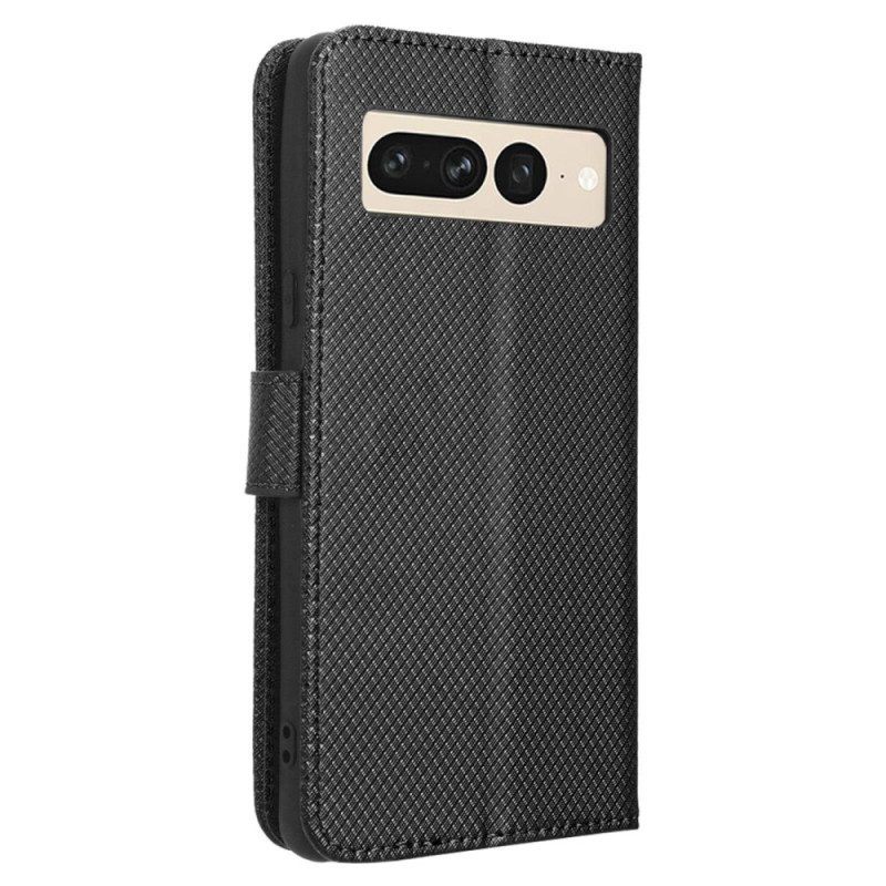 Flip Case voor Google Pixel 7 Pro Met Ketting Stijlvol Imitatieleer Met Bandjes