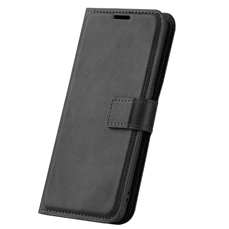 Flip Case voor iPhone 14 Leer Textuur