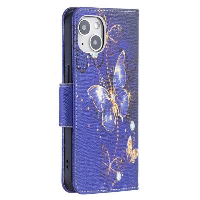 Flip Case voor iPhone 15 Motten