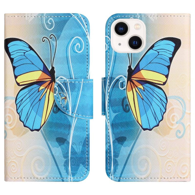 Flip Case voor iPhone 15 Vlinders