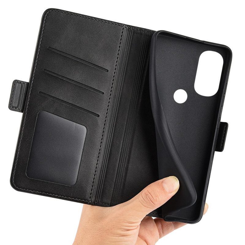 Flip Case voor Moto G71 5G Folio-hoesje Dubbele Klep