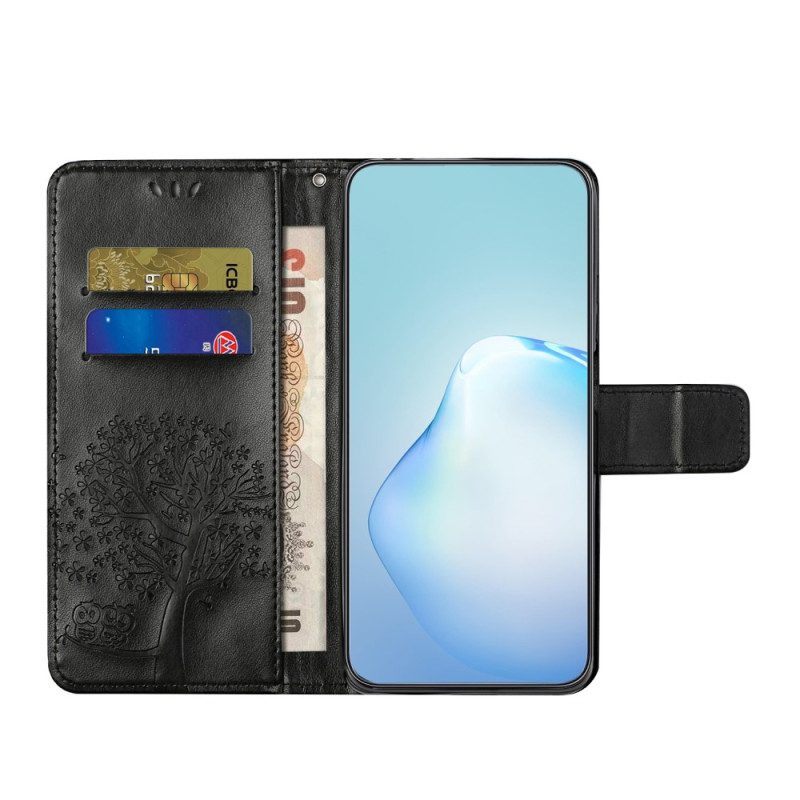 Flip Case voor Moto G73 5G Uil Boom