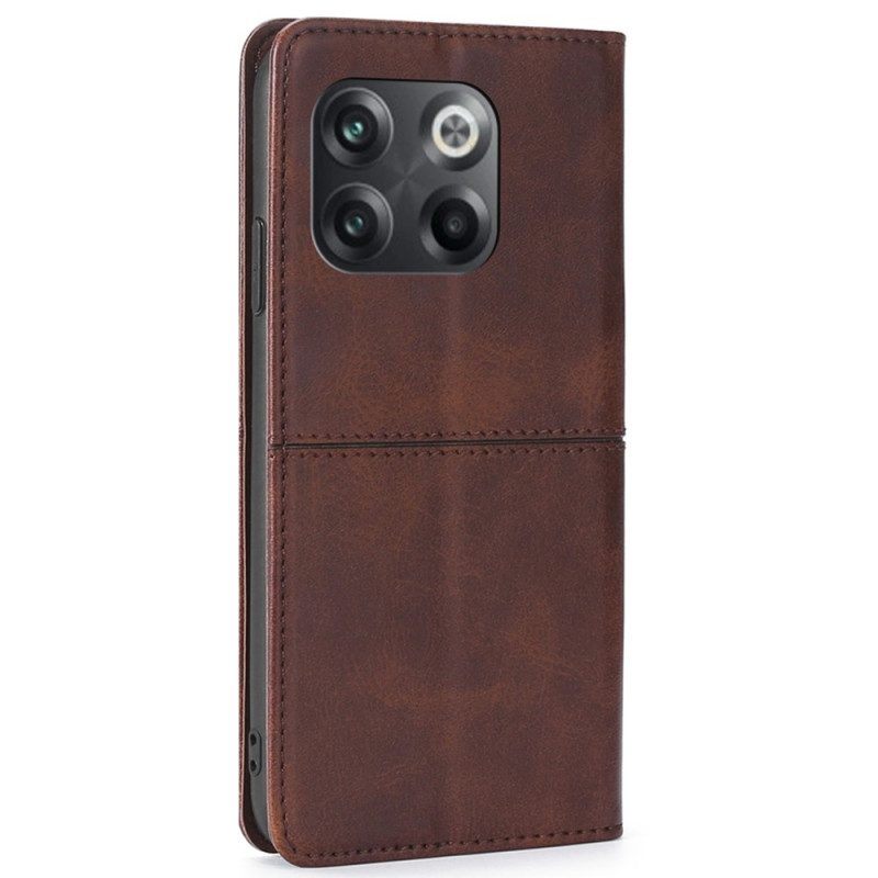 Flip Case voor OnePlus 10T 5G Kunstleer Naaien