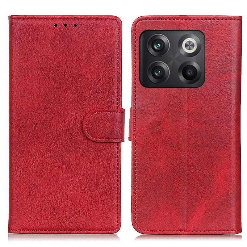 Flip Case voor OnePlus 10T 5G Mat Kunstleer