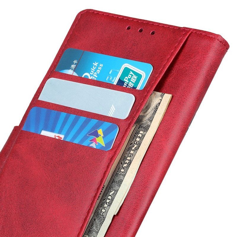 Flip Case voor OnePlus 10T 5G Mat Kunstleer