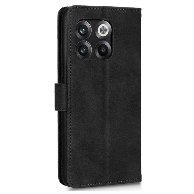 Flip Case voor OnePlus 10T 5G Met Ketting Effen Met Bandje