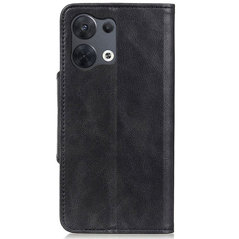 Flip Case voor Oppo Reno 8 Magnetische Knop