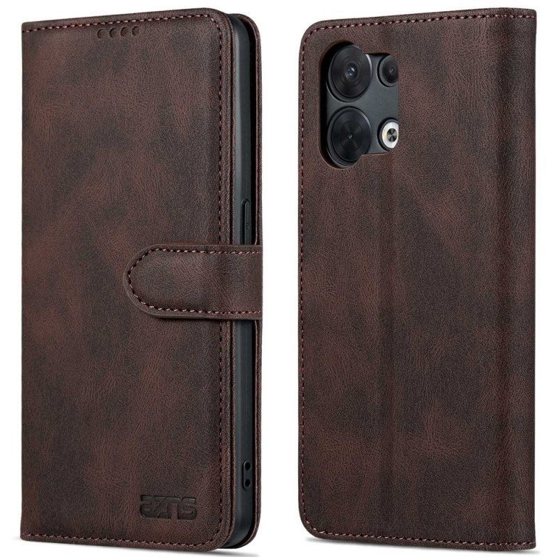 Flip Case voor Oppo Reno 8 Pro Azns Vintage Leereffect