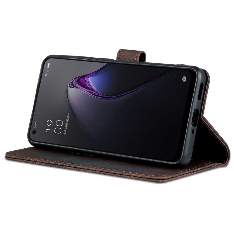 Flip Case voor Oppo Reno 8 Pro Azns Vintage Leereffect