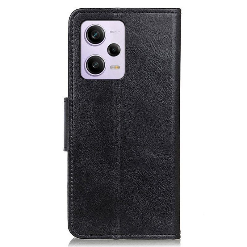 Flip Case voor Poco X5 Pro 5G Stijl Lederen Gesp Omkeerbaar