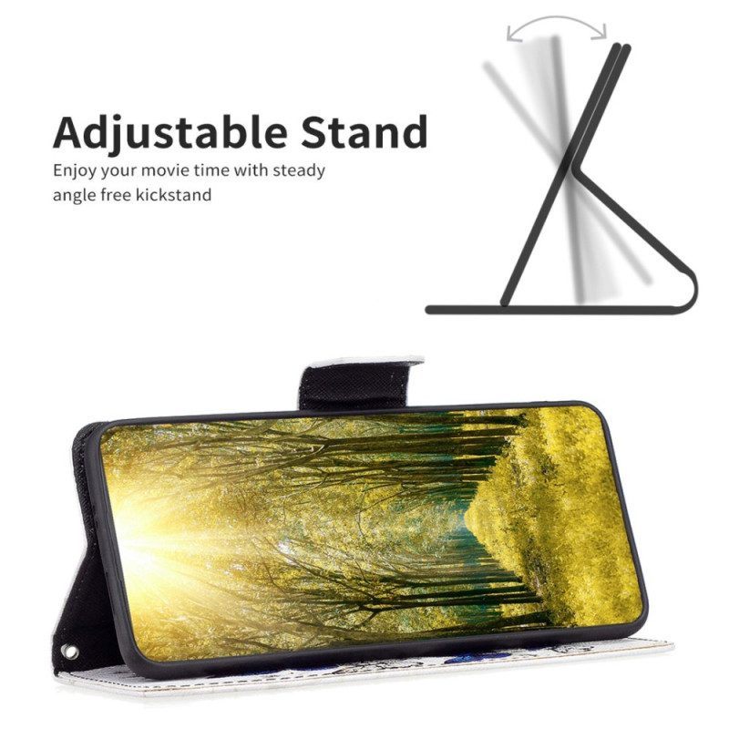 Flip Case voor Samsung Galaxy A14 / A14 5G Kleurrijke Vlinders