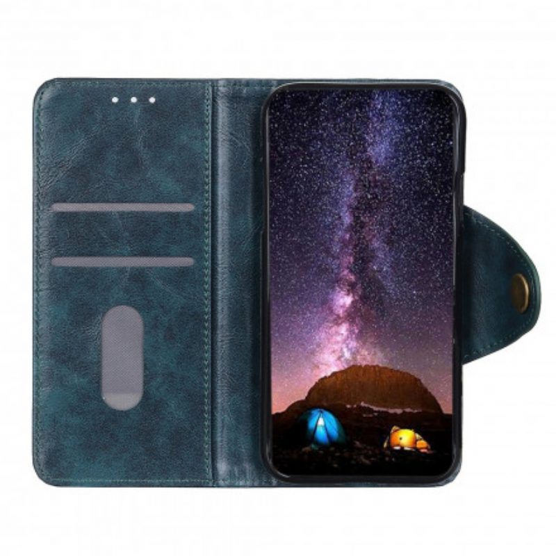 Flip Case voor Samsung Galaxy A52 4G / A52 5G / A52s 5G Glanzend Imitatieleer Khazneh